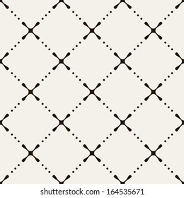Vector seamless pattern. Modern stylish texture. Repeating geometric tiles with dotted rhombuses