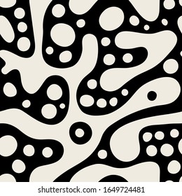 Vector seamless pattern. Modern stylish texture with smooth natural maze. Repeating abstract  tileable background. Compound organic shapes. Trendy surface design.