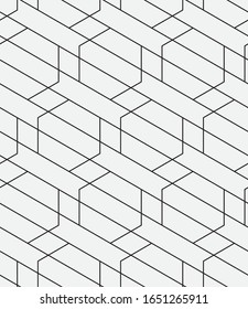  Vector seamless pattern. Modern stylish texture. Repeating geometric tiles with hexagonal grid.