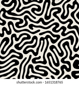 Vector seamless pattern. Modern stylish texture with smooth natural maze. Repeating abstract  tileable background. Compound organic shapes. Trendy surface design.