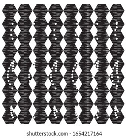 Vector seamless pattern. Modern stylish texture. Repeating geometric tiles with hexagonal elements