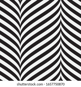  Vector seamless pattern. Modern stylish texture with wavy stripes. Geometric abstract background.