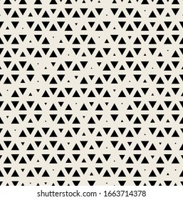 Vector seamless pattern. Modern stylish texture. Repeating geometric tiles. Simple structure with random triangles.