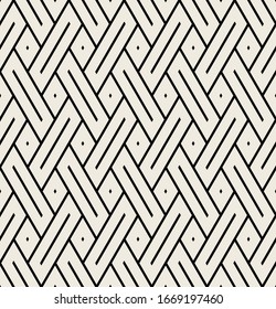 Vector seamless pattern. Modern stylish texture with monochrome trellis. Repeating geometric triangular grid. Simple graphic design. Trendy hipster sacred geometry.