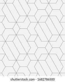  Vector seamless pattern. Modern stylish texture. Repeating geometric hexagons.