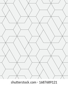  Vector seamless pattern. Modern stylish texture. Repeating geometric hexagons.