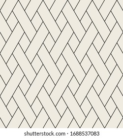 Vector seamless pattern. Modern stylish bold texture. Repeating geometric tiles with thin linear weaved elements.