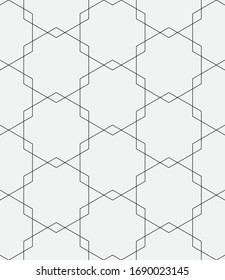  Vector seamless pattern. Modern stylish texture. Repeating geometric hexagons.