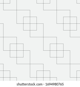  Vector seamless pattern. Modern stylish texture. Repeating geometric tiles with squares.