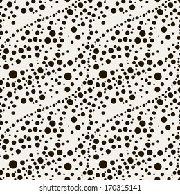 Vector seamless pattern. Modern stylish texture. Repeating abstract background with chaotic dots