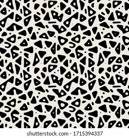 Vector seamless pattern. Modern stylish texture. Repeating geometric tiles with hand drawn striped triangles. Monochrome hipster print. Contemporary graphic design.