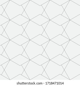 Vector seamless pattern. Modern stylish texture. Repeating geometric tiles with hexagonal grid.