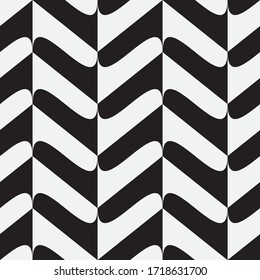  Vector seamless pattern. Modern stylish texture with wavy stripes. Geometric abstract background.