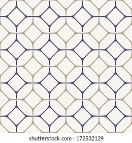 Vector seamless pattern. Modern stylish texture. Repeating geometric tiles with smooth entwined rhombuses