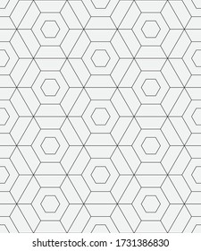  Vector seamless pattern. Modern stylish texture. Repeating geometric hexagons.