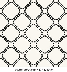 Vector seamless pattern. Modern stylish texture. Repeating geometric tiles with dotted rhombus
