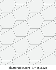  Vector seamless pattern. Modern stylish texture. Repeating geometric hexagons.