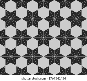 Vector seamless pattern. Modern stylish texture. Repeating geometric. Black and grey.
