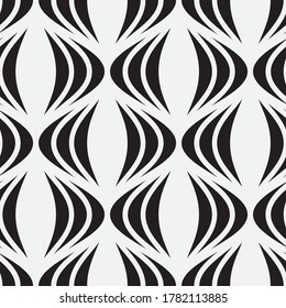 Vector seamless pattern. Modern stylish texture. Repetition of geometric wave tiles with an abstract mesh of curves.