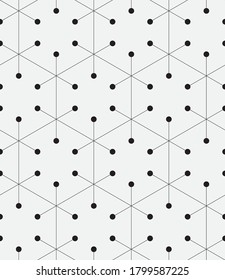 Vector seamless pattern. Modern stylish texture. Repeating geometric hexagons.