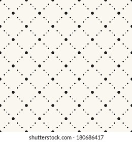 Vector seamless pattern. Modern stylish texture. Repeating geometric tiles with dotted rhombuses