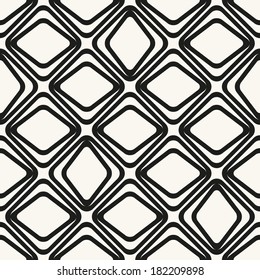 Vector seamless pattern. Modern stylish texture. Repeating geometric tiles with smooth rhombuses