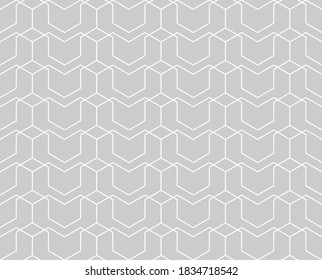 Vector seamless pattern. Modern stylish texture. Repeating geometric background with linear shapes.