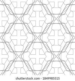 Vector seamless pattern. Modern stylish texture with monochrome color. Repeating geometric grid. Simple sacred geometry design.
