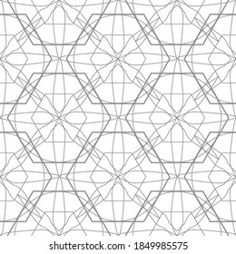 Vector seamless pattern. Modern stylish texture with monochrome color. Repeating geometric grid. Simple sacred geometry design.
