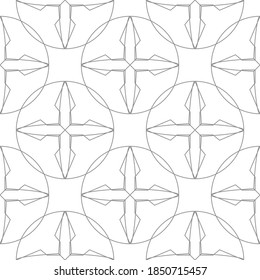 Vector seamless pattern. Modern stylish texture with monochrome color. Repeating geometric grid. Simple sacred geometry design.