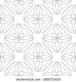 Vector seamless pattern. Modern stylish texture with monochrome color. Repeating geometric grid. Simple sacred geometry design.