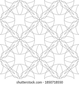Vector seamless pattern. Modern stylish texture with monochrome color. Repeating geometric grid. Simple sacred geometry design.
