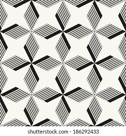 Vector seamless pattern. Modern stylish texture. Geometric ornament with linear rhombuses