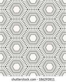 Vector seamless pattern. Modern stylish texture. Repeating geometric tiles. Ornate hexagons