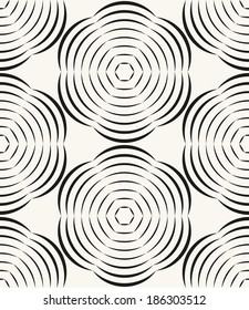 Vector seamless pattern. Modern stylish texture. Repeating geometric tiles. Striped triangles forming a hexagon and geometric flower