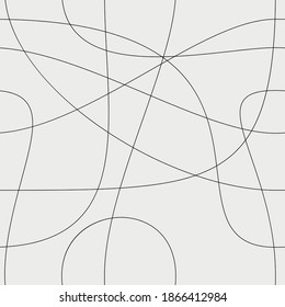  Vector seamless pattern. Modern stylish texture with wavy stripes. Geometric abstract background.