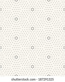 Vector seamless pattern. Modern stylish texture. Repeating geometric tiles. Dotted rhombuses forming a hexagon