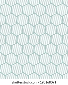 Vector seamless pattern. Modern stylish texture. Repeating geometric tiles. Striped rotated hexagons