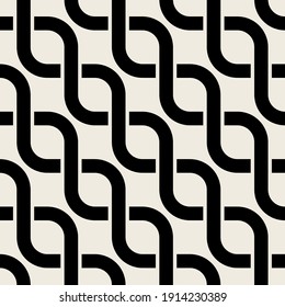 Vector seamless pattern. Modern stylish texture. Repeating geometric background. Graphic interwoven diagonal ribbons. Contemporary graphic design. Can be used as swatch for illustrator.