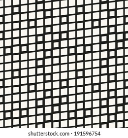 Vector seamless pattern. Modern stylish texture. Repeating geometric tiles. Rotated grid with curved squares