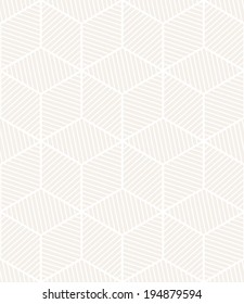 Vector seamless pattern. Modern stylish texture. Repeating geometric tiles. Striped rhombuses forming a hexagon