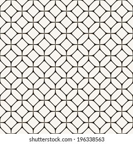 Vector seamless pattern. Modern stylish texture. Repeating geometric tiles with smooth rhombuses