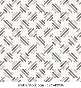 Vector seamless pattern. Modern stylish texture. Geometric ornament with striped rhombuses