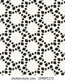 Vector seamless pattern. Modern stylish texture. Repeating geometric tiles. Geometric flowers