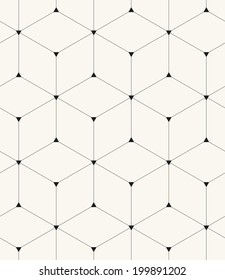 Vector seamless pattern. Modern stylish texture. Repeating geometric background with linear rhombus and triangles