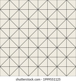 Vector seamless pattern. Modern stylish texture. Repeating geometric tiles with triangles and squares. Simple minimalistic backdrop.