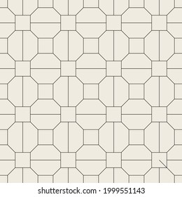Vector seamless pattern. Modern stylish texture. Repeating geometric linear squares. Simple minimalistic backdrop.