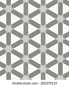 Vector seamless pattern. Modern stylish texture. Repeating geometric tiles. Dotted rhombuses forming a hexagon