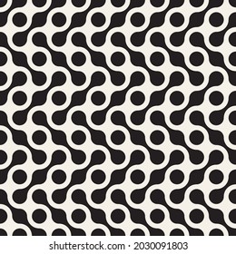 Vector seamless pattern. Modern stylish abstract texture. Repeating geometric tiles from rounded elements