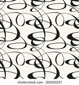 Vector seamless pattern. Modern stylish texture. Repeating abstract background with tangled line